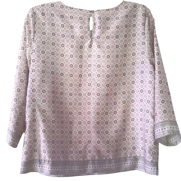 *Kenar 3/4 sleeve geo box top sz.L - Picture 2 of 4